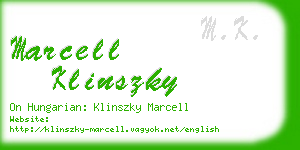 marcell klinszky business card